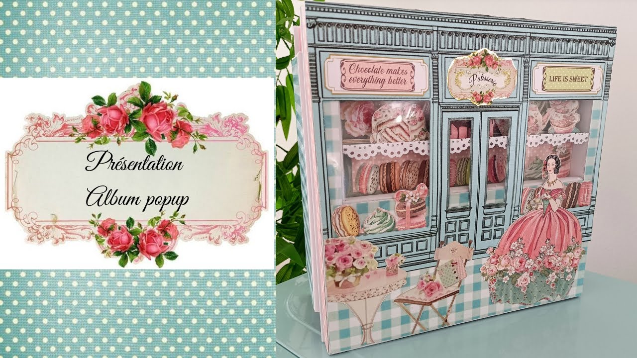 Présentation album popup collection sweety de stamperia #scrapbooking #popup #popupalbum