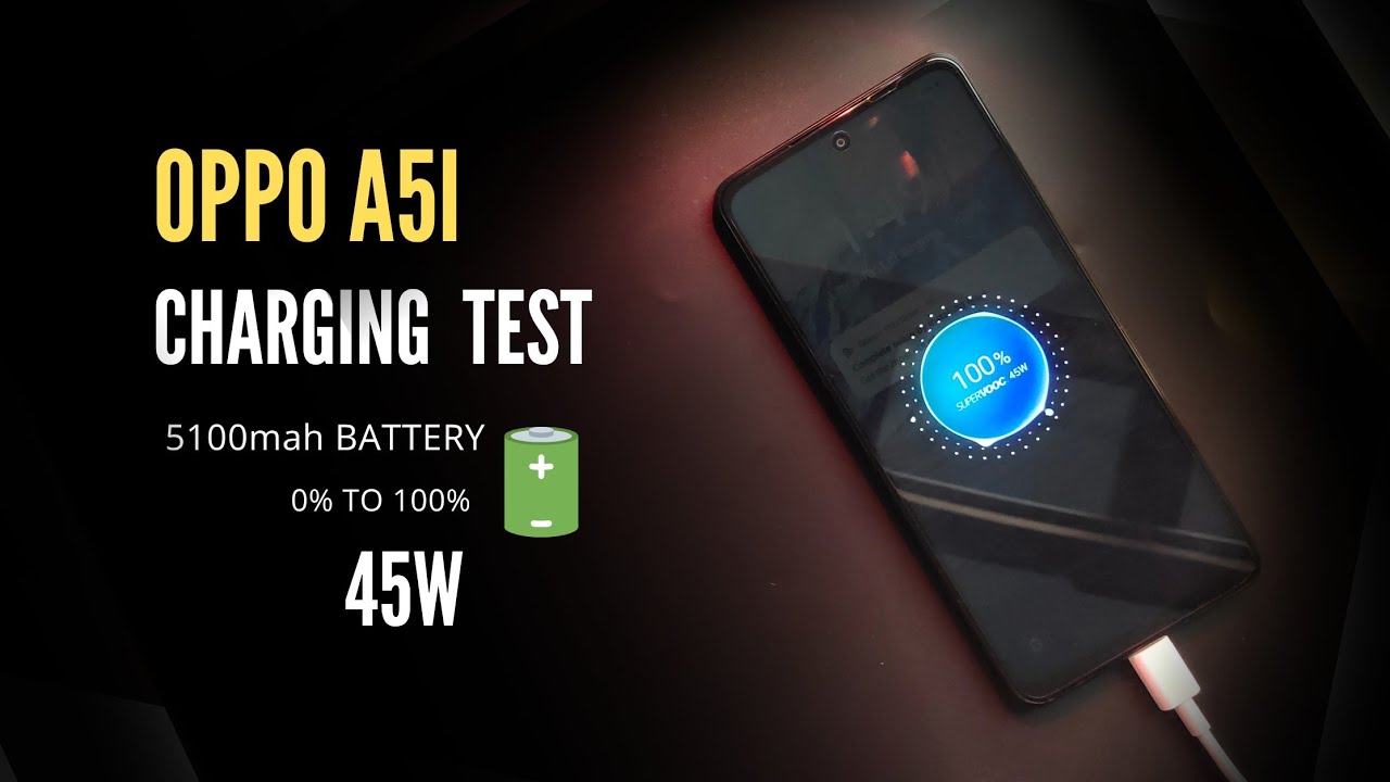 Oppo A5i Charging Speed Test | 5100mah Battery With 45W Fast Charging | 🚀⚡🔥 |