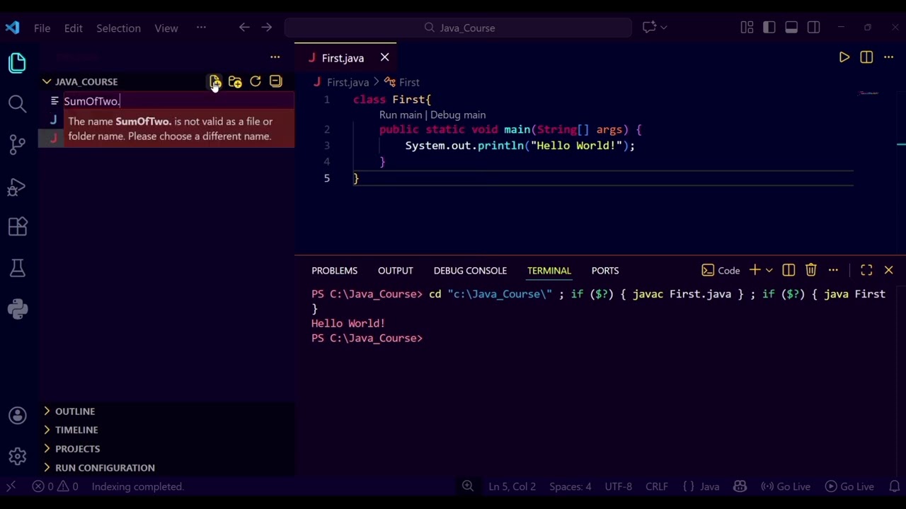 Java program for beginners.. (first java program) #java #trending #javadeveloper #backend #coding 