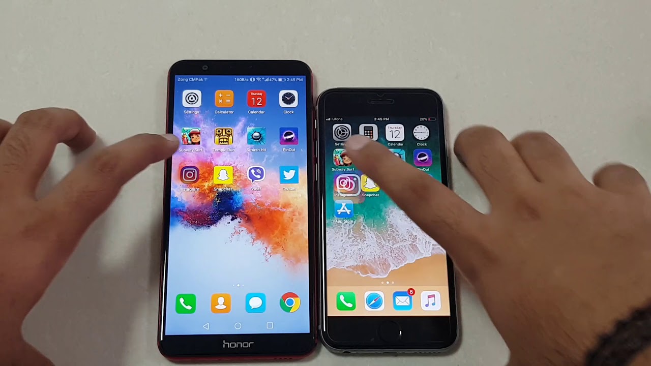 Huawei honor 7x vs IPhone 6s - Speed Test!