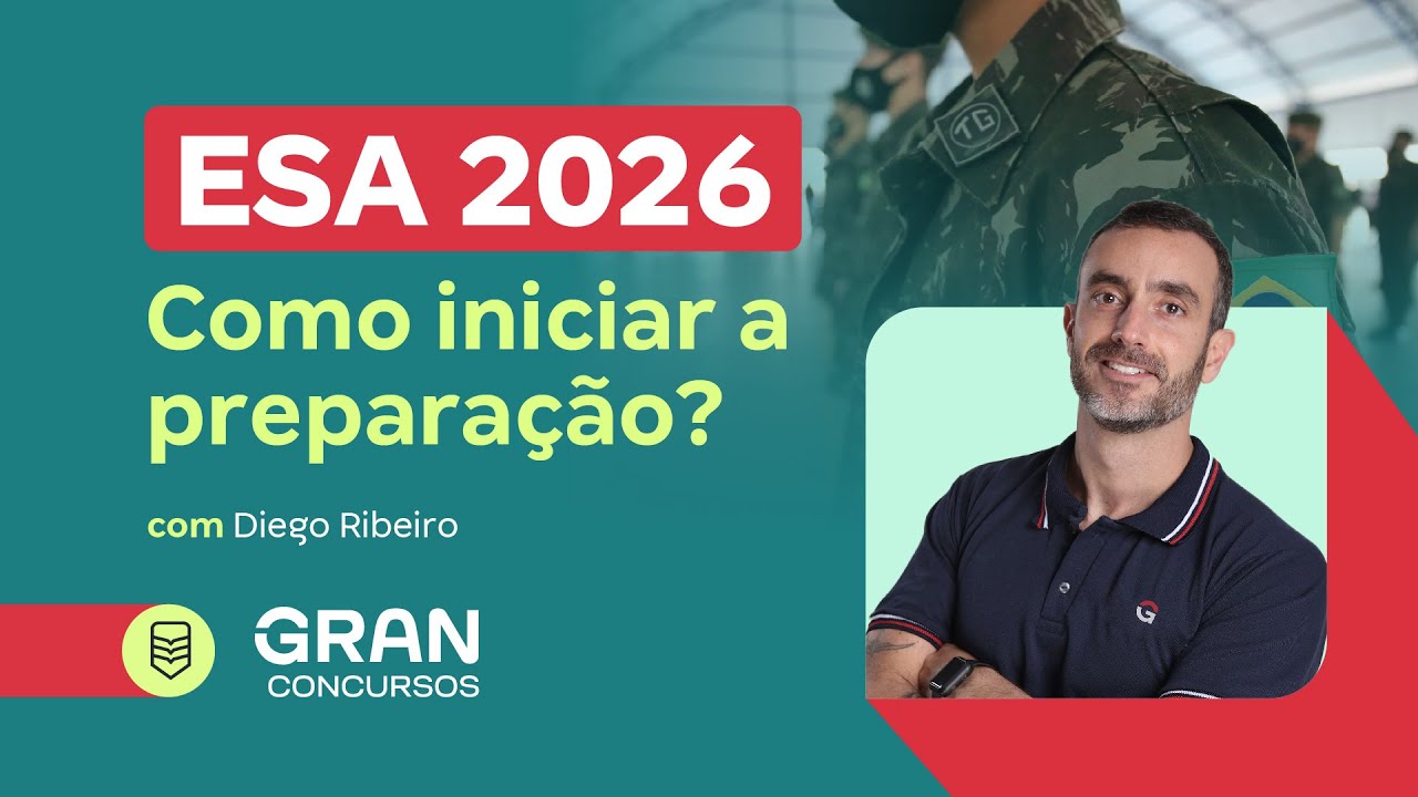 Concurso ESA 2026: Como iniciar a preparação? Com Diego Ribeiro