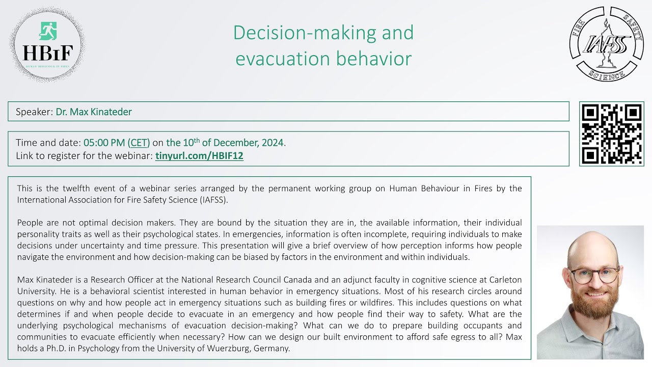 HBiF IAFSS W12 - Decision-making and evacuation behaviour
