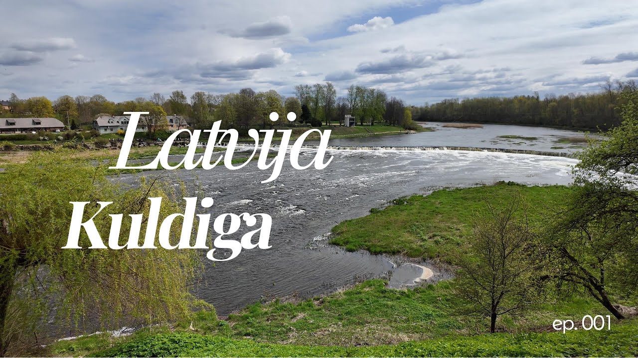Latvia Kuldiga  Venta river Old building