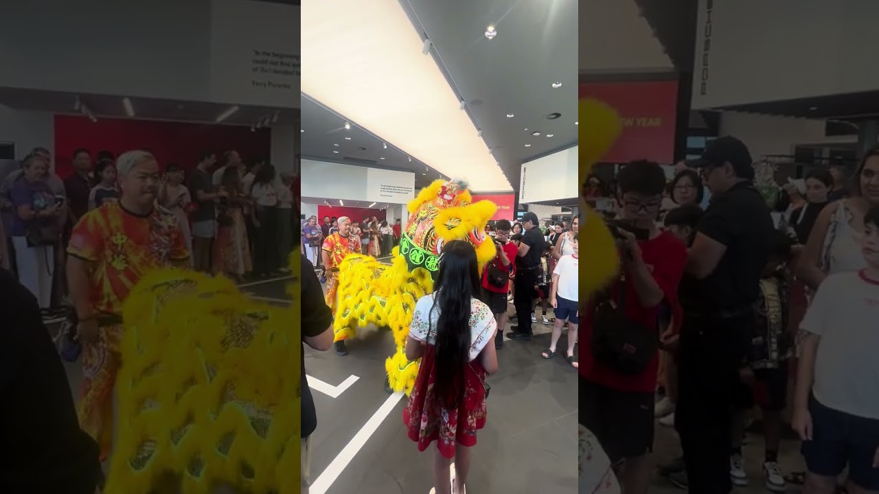 Life of bands drums 🪘 2 lions 🦁 dance on happy lunar new year 🧧 at Porsche centre 😎😻🆒😱😍🤩🆒😱😻😎😍🤩😎😎😱😍🤩😎
