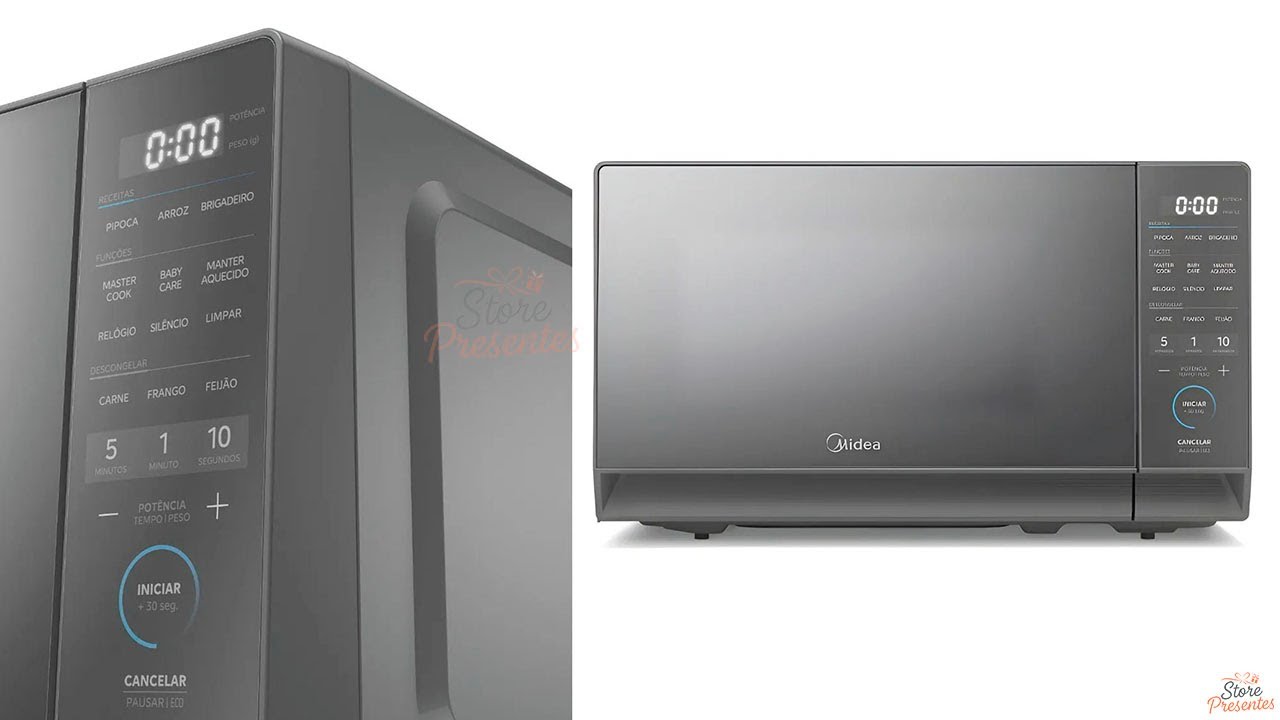 Micro ondas 20l Prata Porta Espelhada Mastercook Midea - Loja Store Presentes
