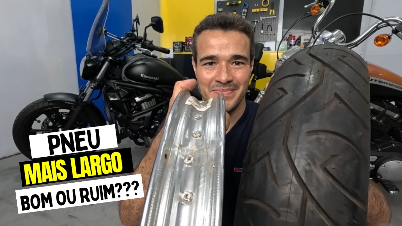 PNEU MAIS LARGO NA MOTO - VANTAGEM E DESVANTAGENS !