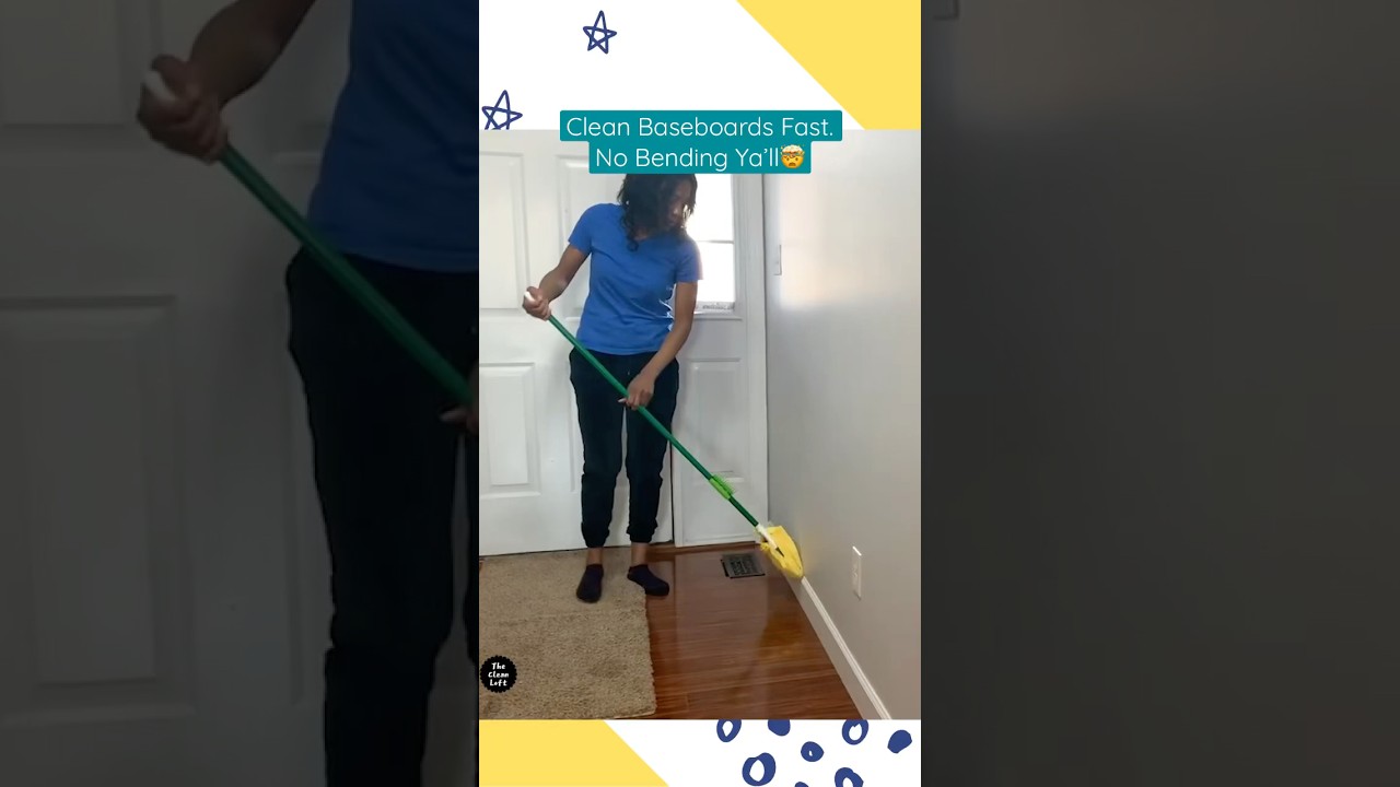 No Bending Baseboards Cleaning Tips #shorts 🤯💥