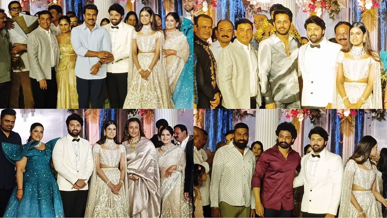 Tollywood heroes at Hero Ashish reddy wedding reception | Ashish reddy & Advitha reception video