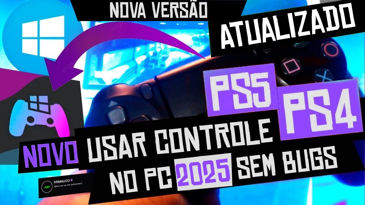 ✅ [2025] COMO USAR CONTROLE DE PS4 PS5 NO PC DS4 WINDOWS