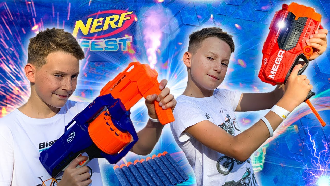Близнецы купили новые Nerf Elite и Mega| Нёрф обзоры и распаковка вместе с Twins Wins | Nerf fest