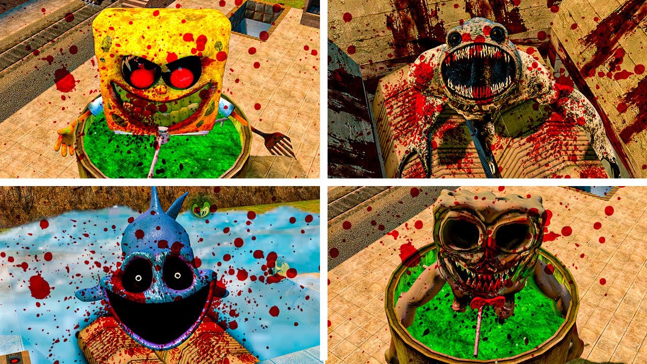 NEW ZOONOMALY ALL MONSTER AND SMILING CRITTERS GLIMMER FISH SPONGEBOB CURSED TORTURE!! (Garry's Mod)