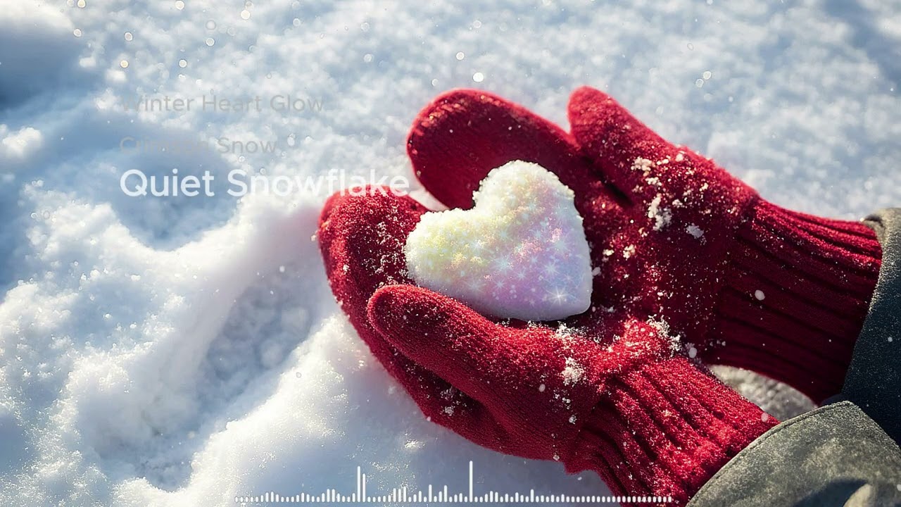 Winter Heart Glow ❄️ 붉은 장갑 위 작은 사랑의 순간 | Crimson Snow