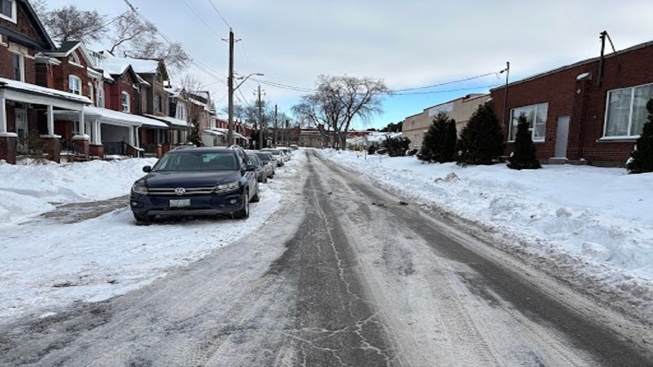 Hamilton struggles with snow-covered roads days after storm