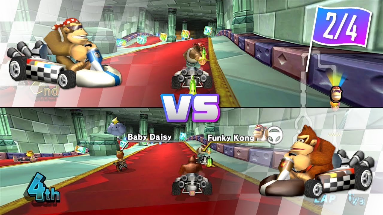 Donkey Kong vs Funky Kong on all Courses (Standard Kart L) [Part 2/4] - Mario Kart Wii Gameplay