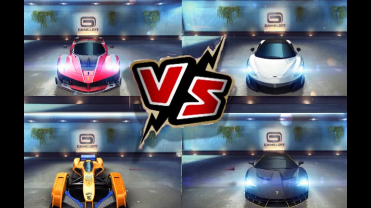 Asphalt 8 (2019) - 2018 McLaren x2 Vs Ferrari FXX K VS McLaren 600tl Vs Lamborghini Centenario
