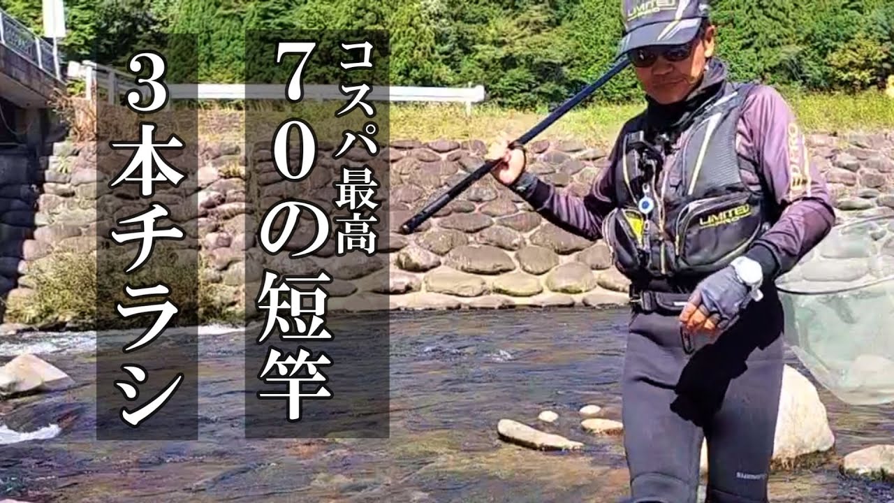 鮎釣り コスパ最高７㍍の短竿で泳がせ釣り、上飛ばしのコツ。