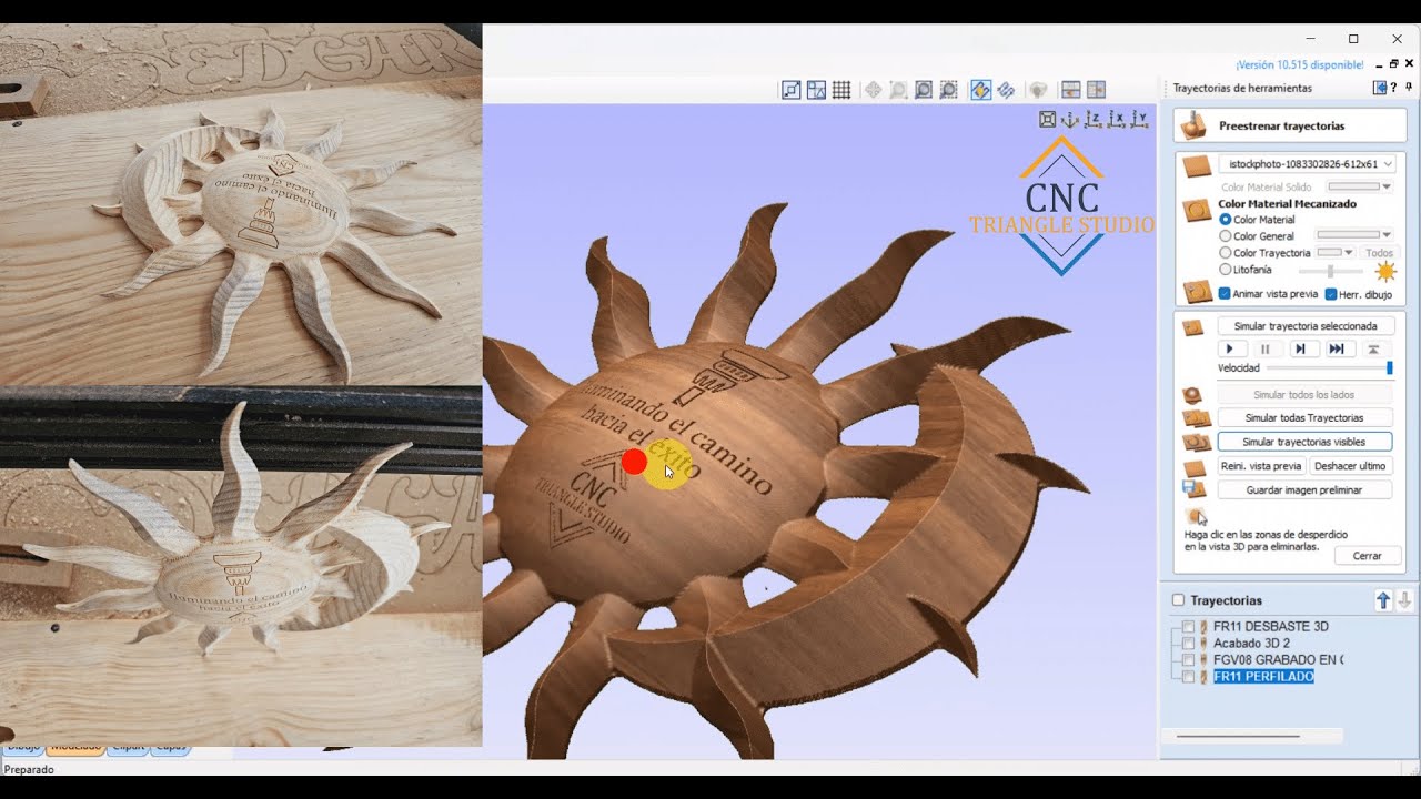 Tallado 3D Recomendaciones - Grabado en Superficie Curva - Luna y Sol