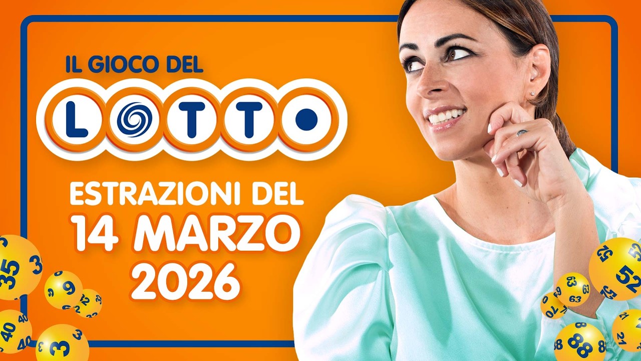 Estrazione in diretta del Gioco del Lotto e del Simbolotto di sabato 14 Marzo 2026
