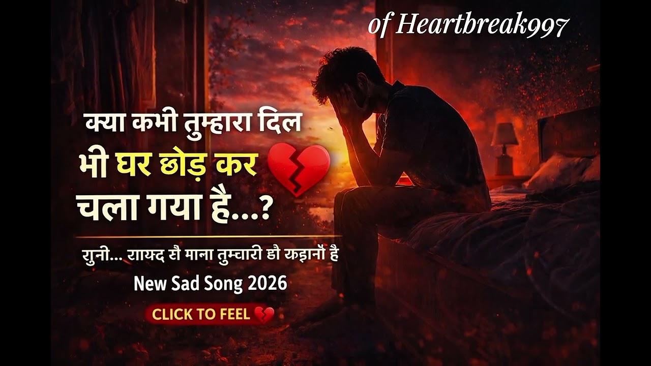 #video जब दिल ही घर छोड़ गया 💔 | New Emotional Sad Song 2026
