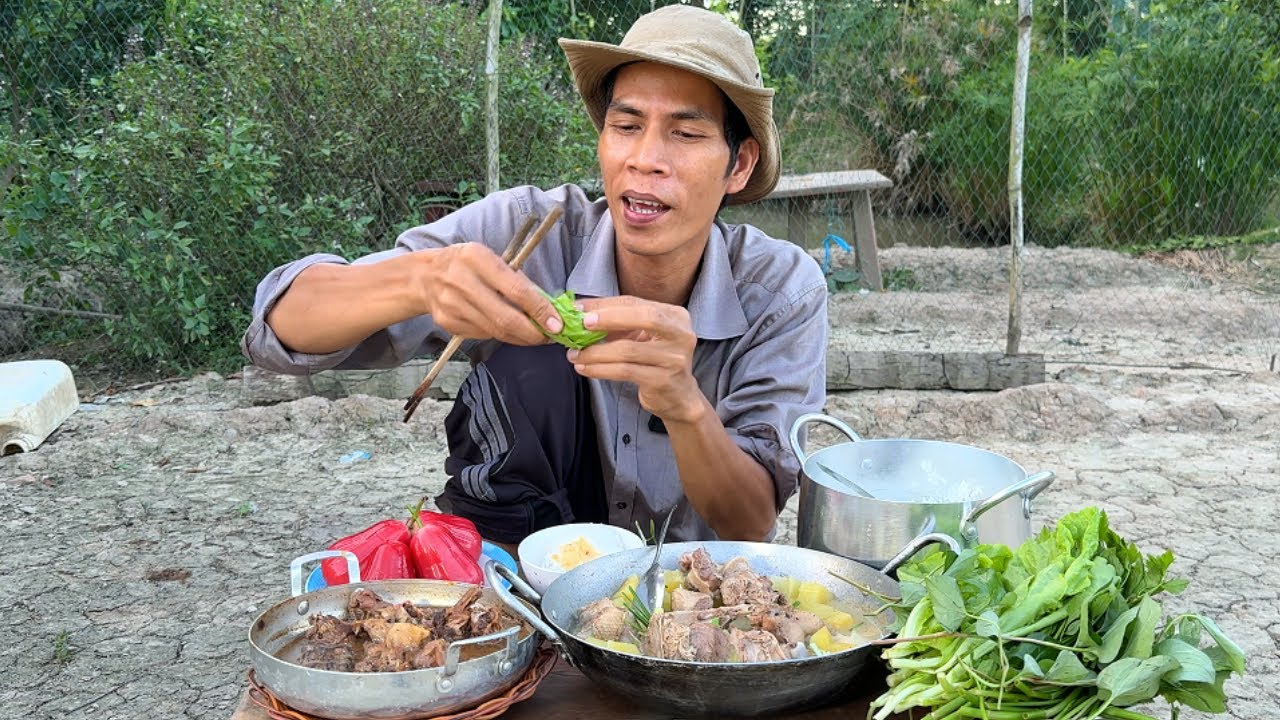 THĂM CHÒI ÔNG 2 THĂM VƯỜN CAM CHUẨN BỊ VỤ MỚI CHO VƯỜN CƠM CHÌU ĐỒNG QUÊ VỊT NẤU ĐU ĐỦ V KHO GỪNG