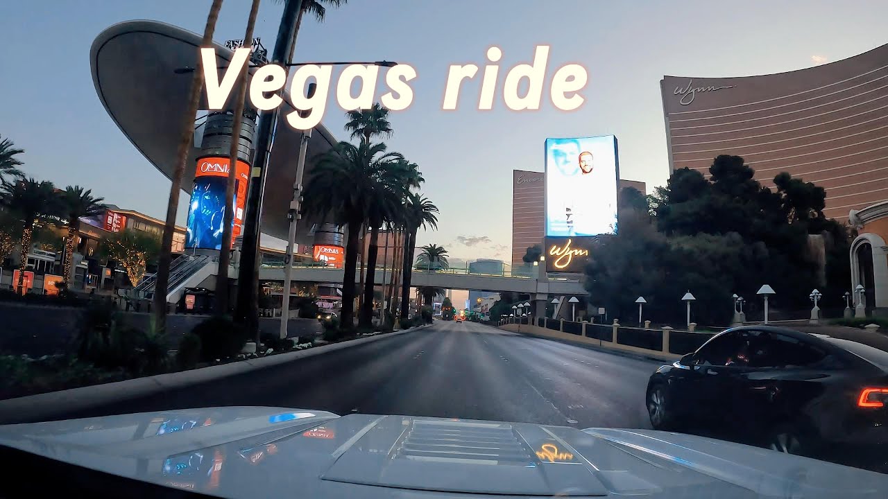 Vegas Strip Drive Early Morning