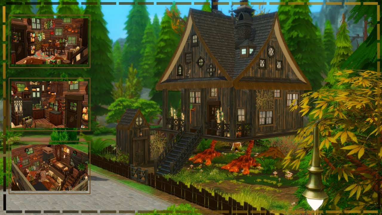 Baba Yaga's Hut 🏚️ [No CC] Sims 4 Speed Build