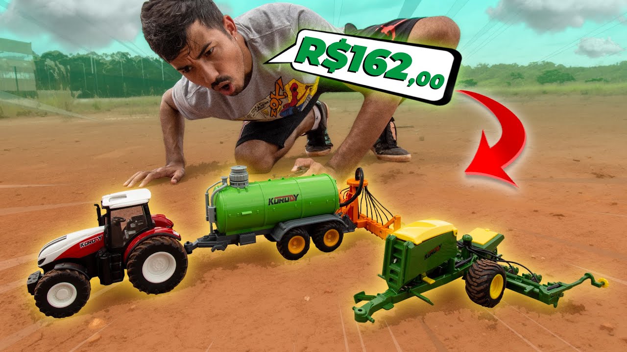 COMPREI um Trator AGRÍCOLA de Controle Remoto na Shopee!