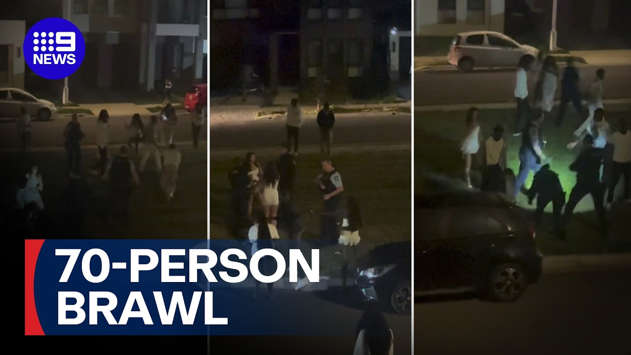 Two teens stabbed in wild party brawl | 9 News Australia