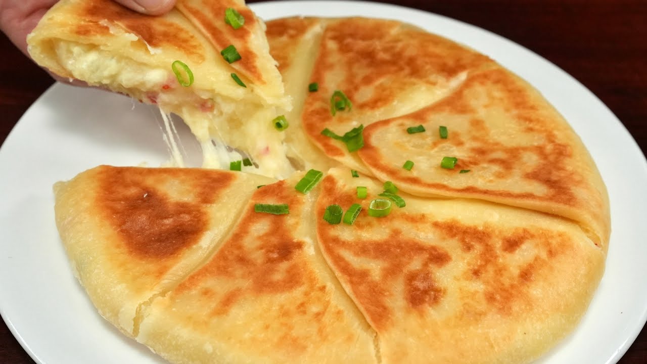 Сырно-картофельные лепешки! Без духовки, золотистый и хрустящий!