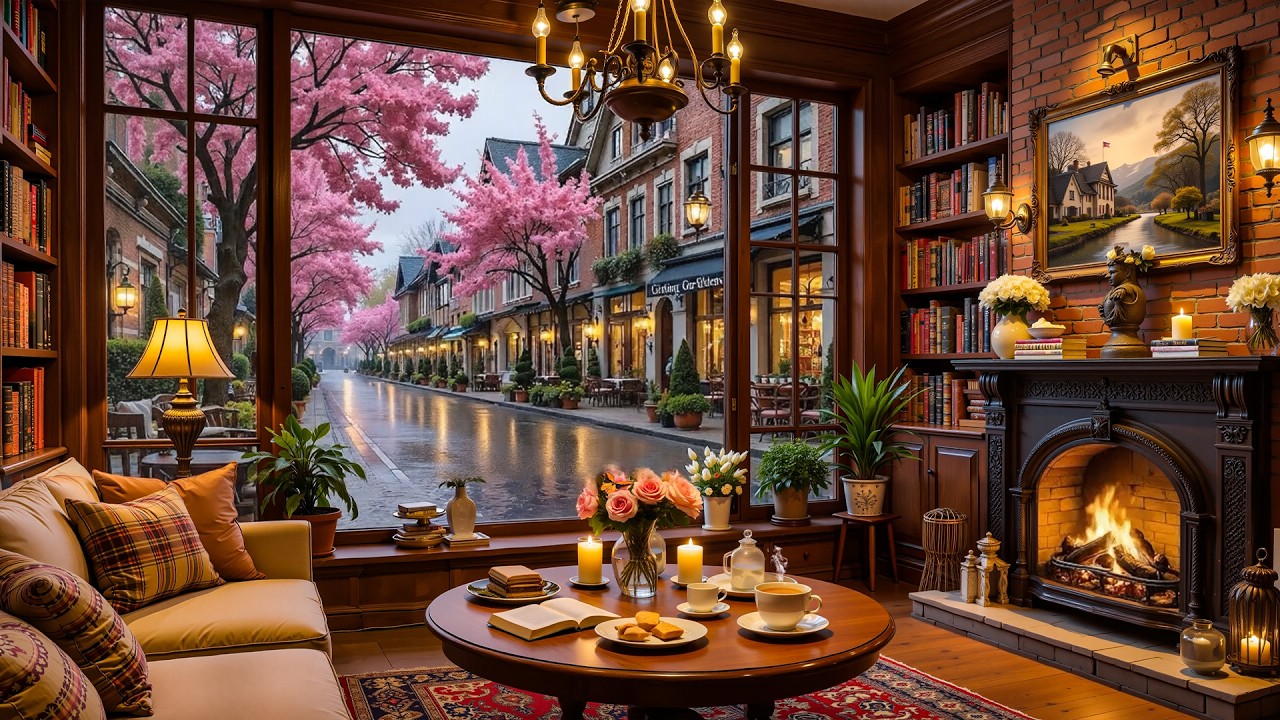 Spring Morning Café in London 🌷 Smooth Jazz Piano & Gentle City Ambience for a Fresh Mood