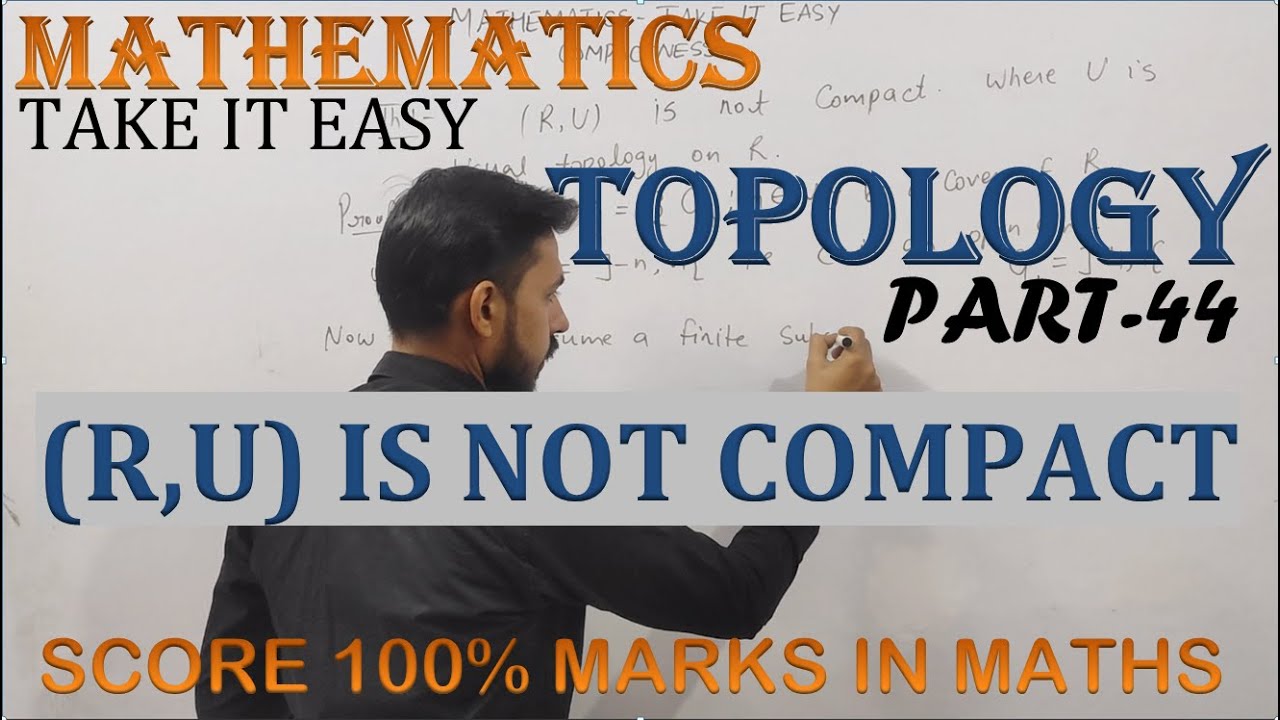 Usual topological space is not compact/ Compactness in real space// M.sc maths by Vibhor tyagi
