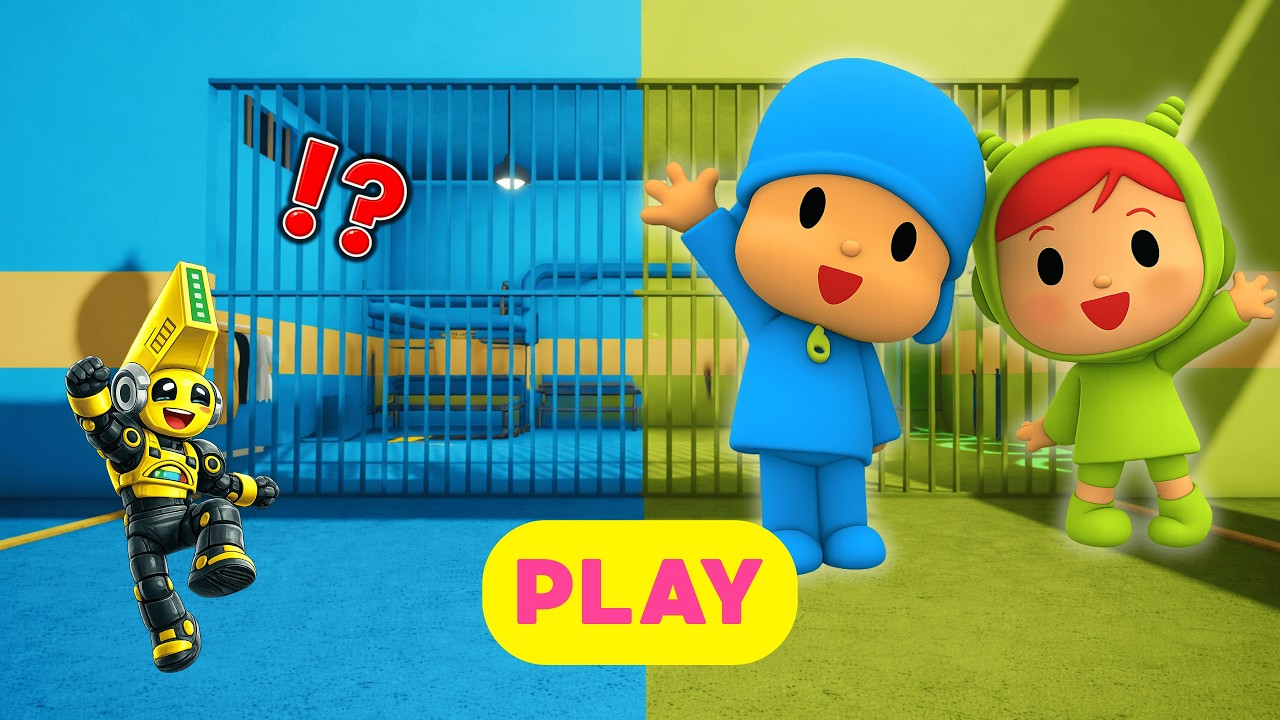 Pocoyo & Nina Escape Prison! | Roblox Obby Run 🎮