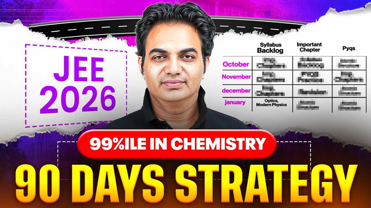 SCORE 99%ile in 90 Days || CHEMISTRY GAMEPLAN⚡️|| JEE 2026