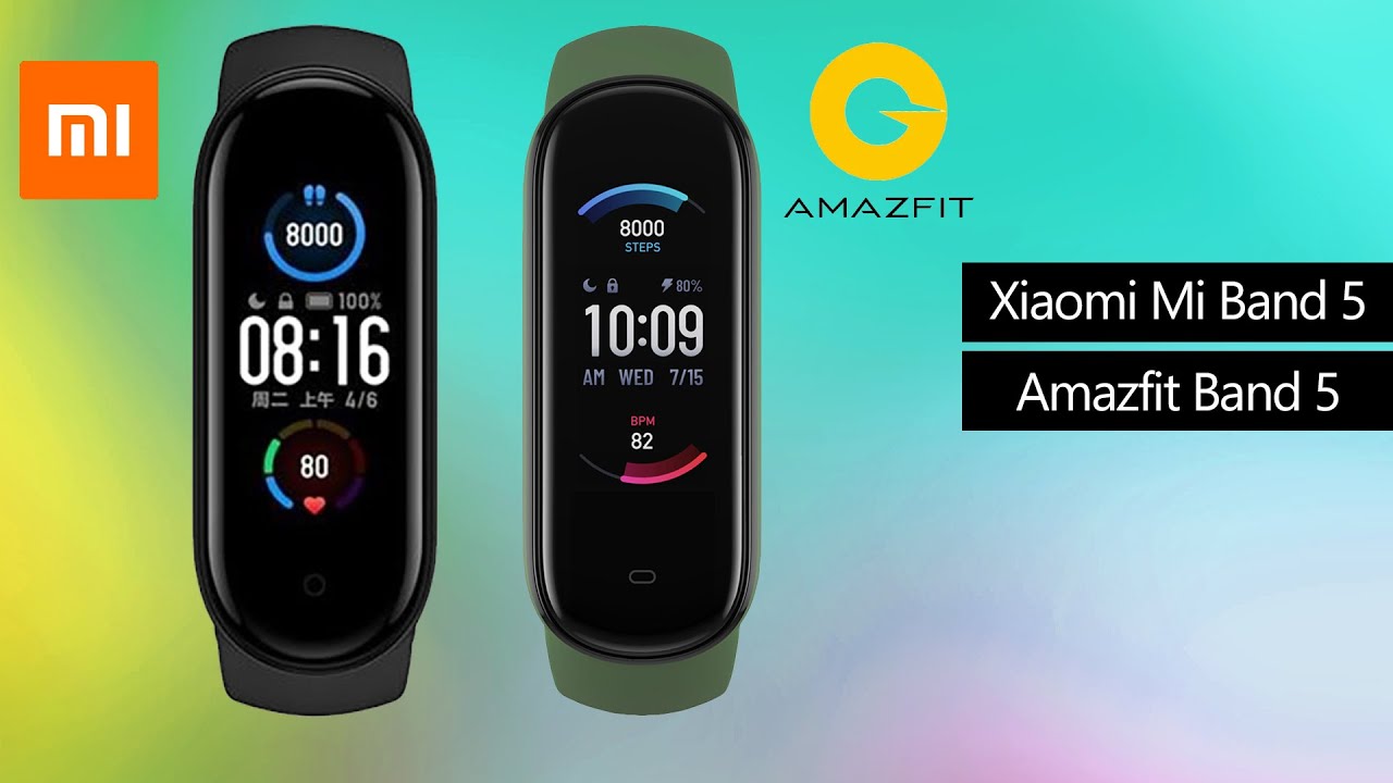 Xiaomi Mi Smart Band 5 vs Amazfit Band 5 Specifications and Functions Comparison