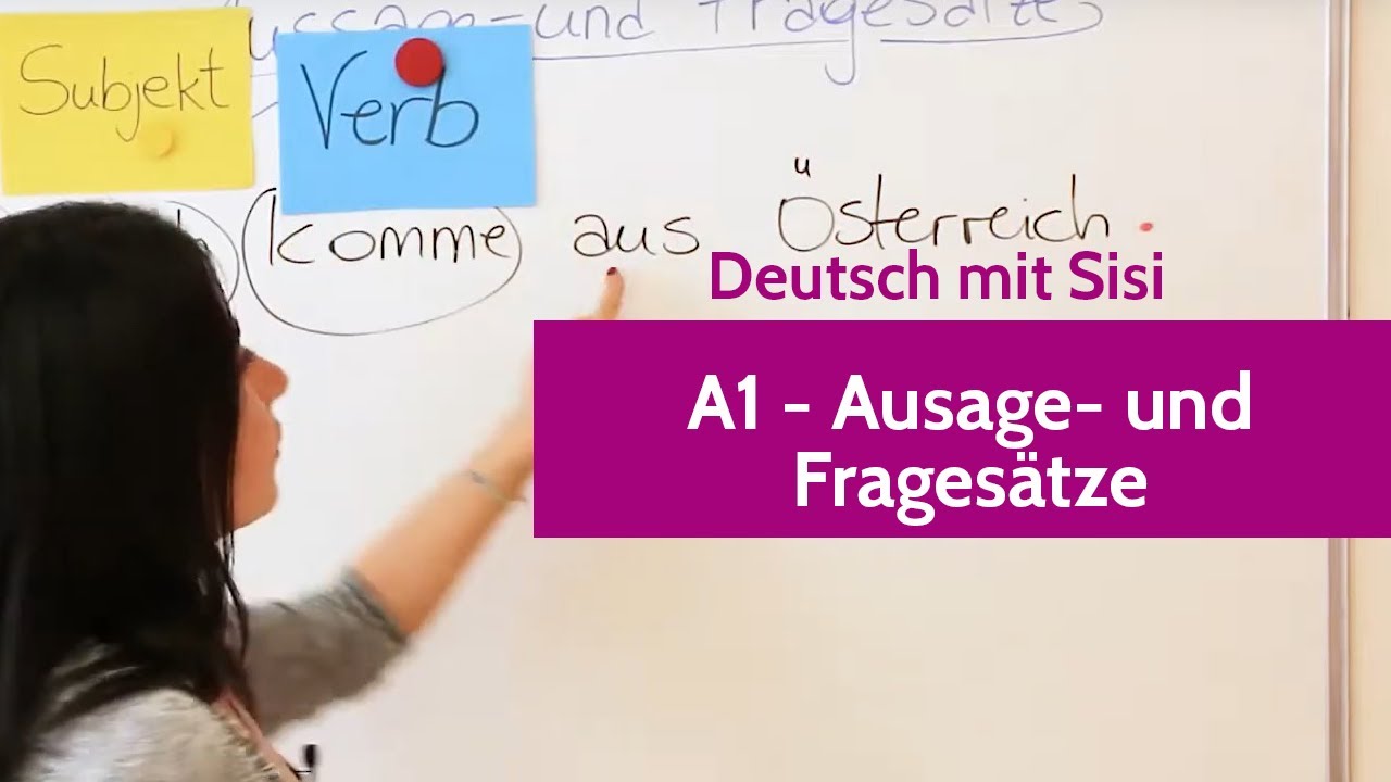 Deutsch mit Sisi. Your German class - A1 Aussage Fragesätze