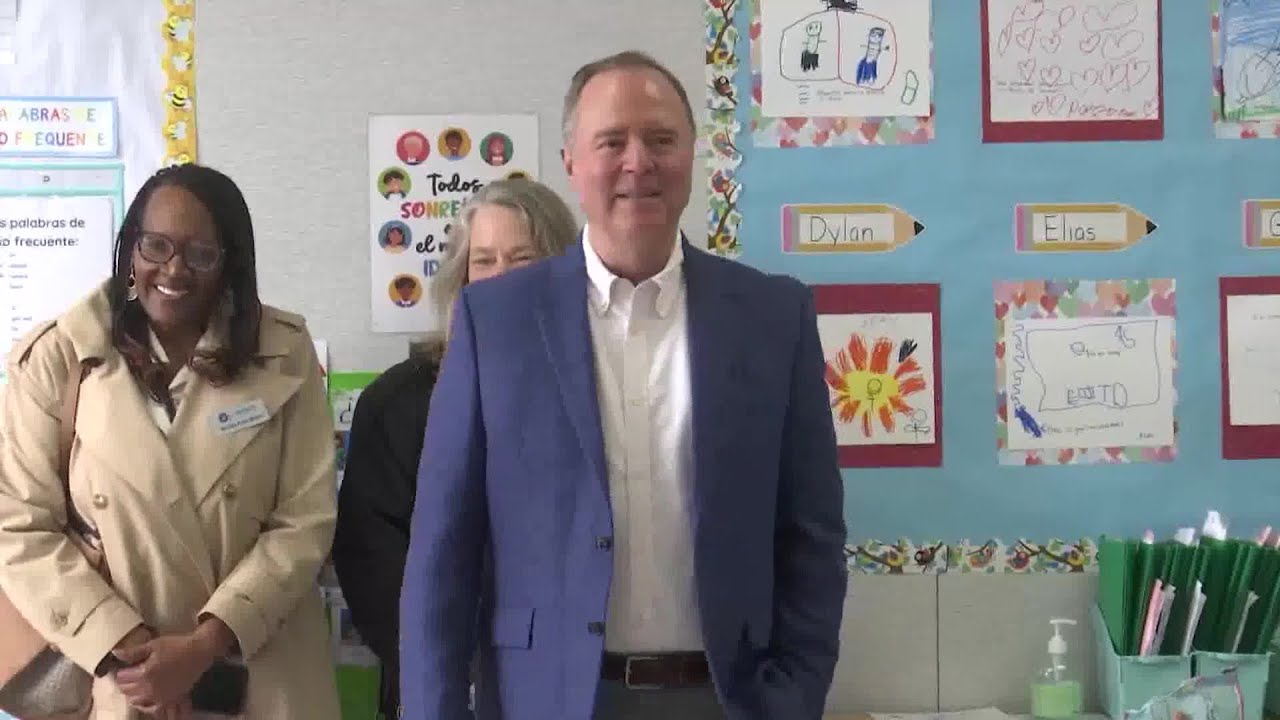 California Sen. Adam Schiff Visits New Guadalupe School, Senior Center