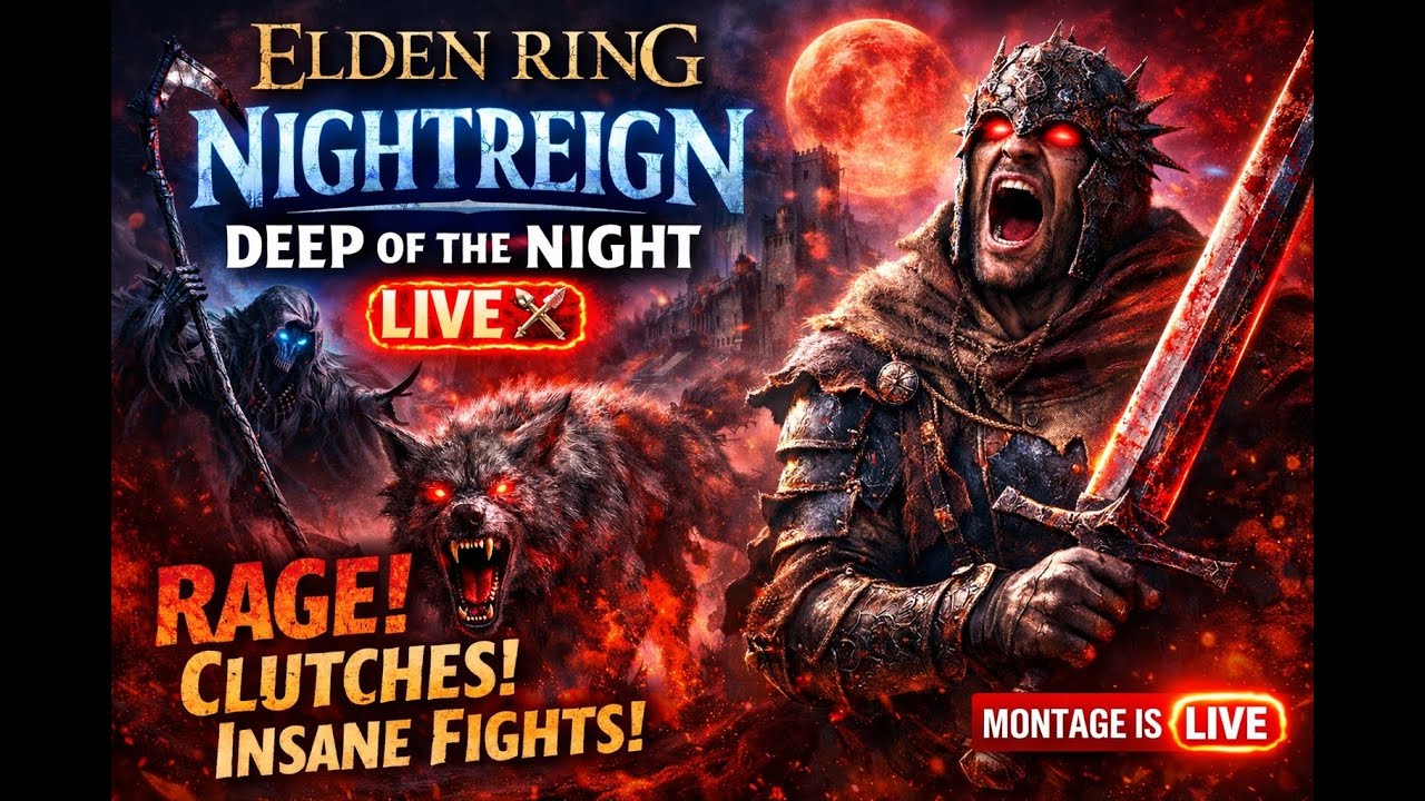 🔴 ELDEN RING NIGHTREIGN : DEEP OF THE NIGHT LIVE ⚔️ | Rage, Clutches & Insane Fights!