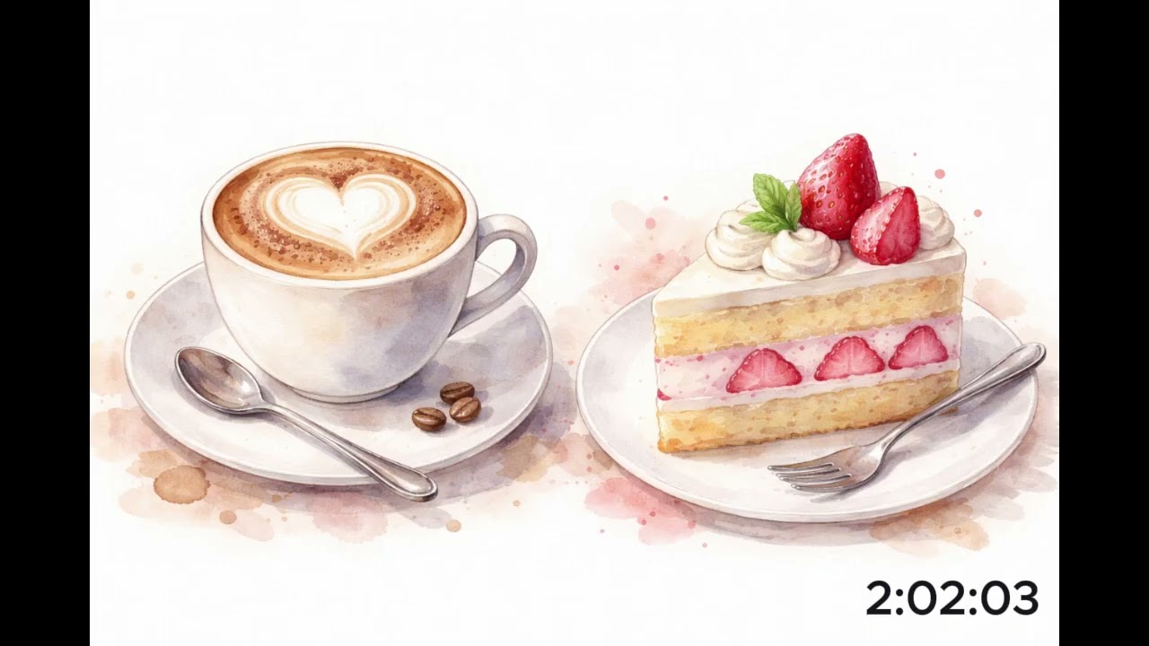 Playlist/맛있는 딸기케익과 커피 한 잔/a delicious strawberry cake and a cup of coffee