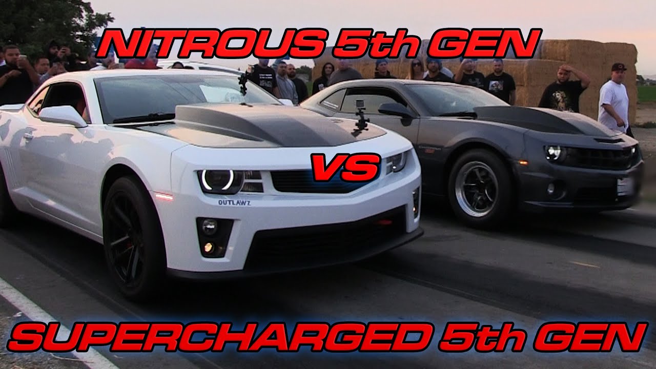 S/C 5th Gen Camaro vs Nitrous 5th Gen Camaro: HeadsUp Muscle Shootout Race 7!