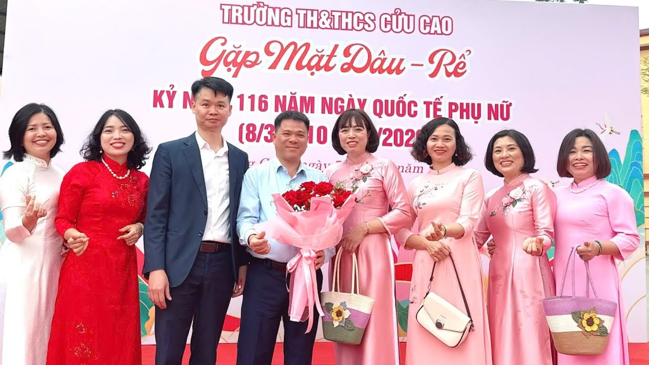 Trường TH và THCS Cửu Cao gặp mặt dâu rể nhân dịp mùng 8 tháng 3 năm 2026
