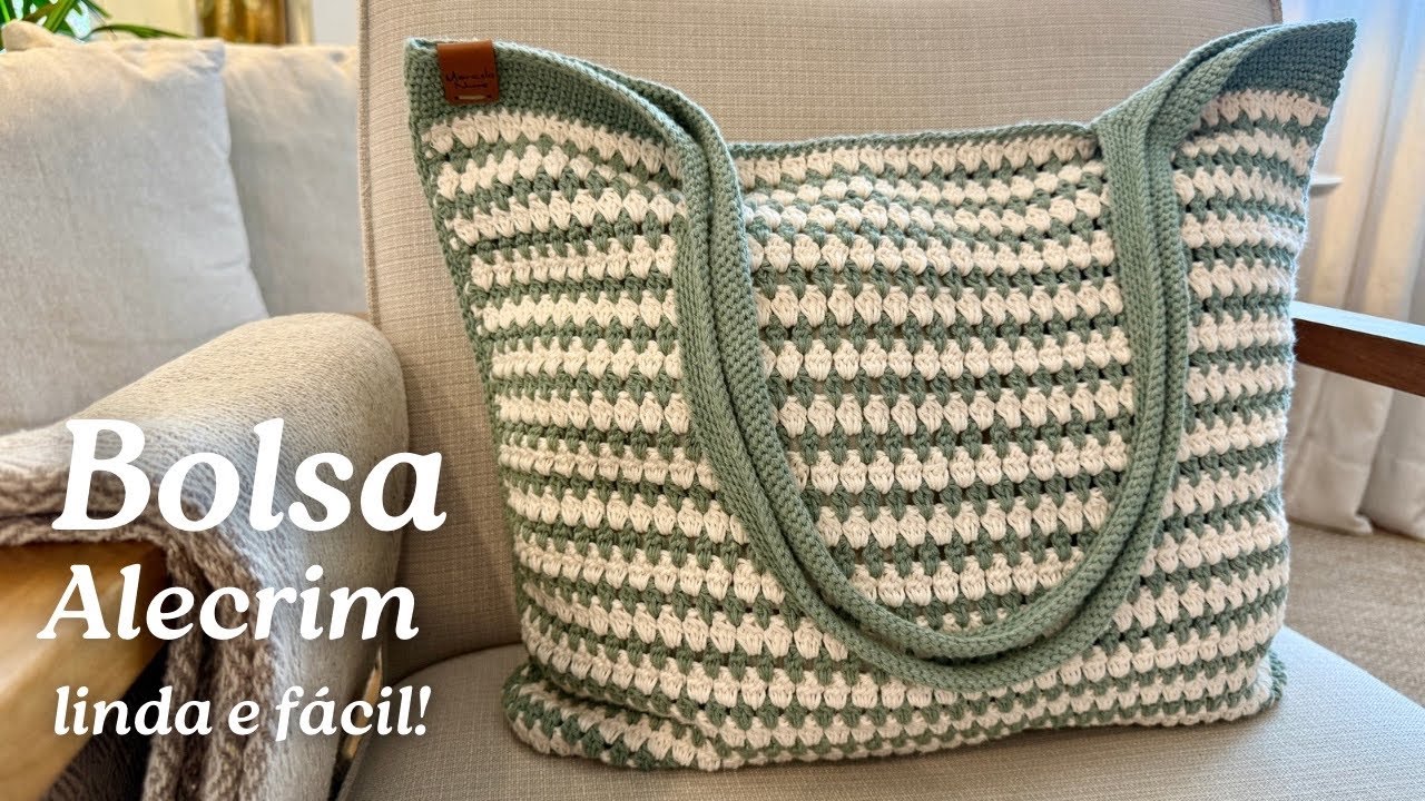 Bolsa de Crochê |  Bolsa Alecrim - Elegante e fácil de fazer! Passo a passo completo com dicas!!!
