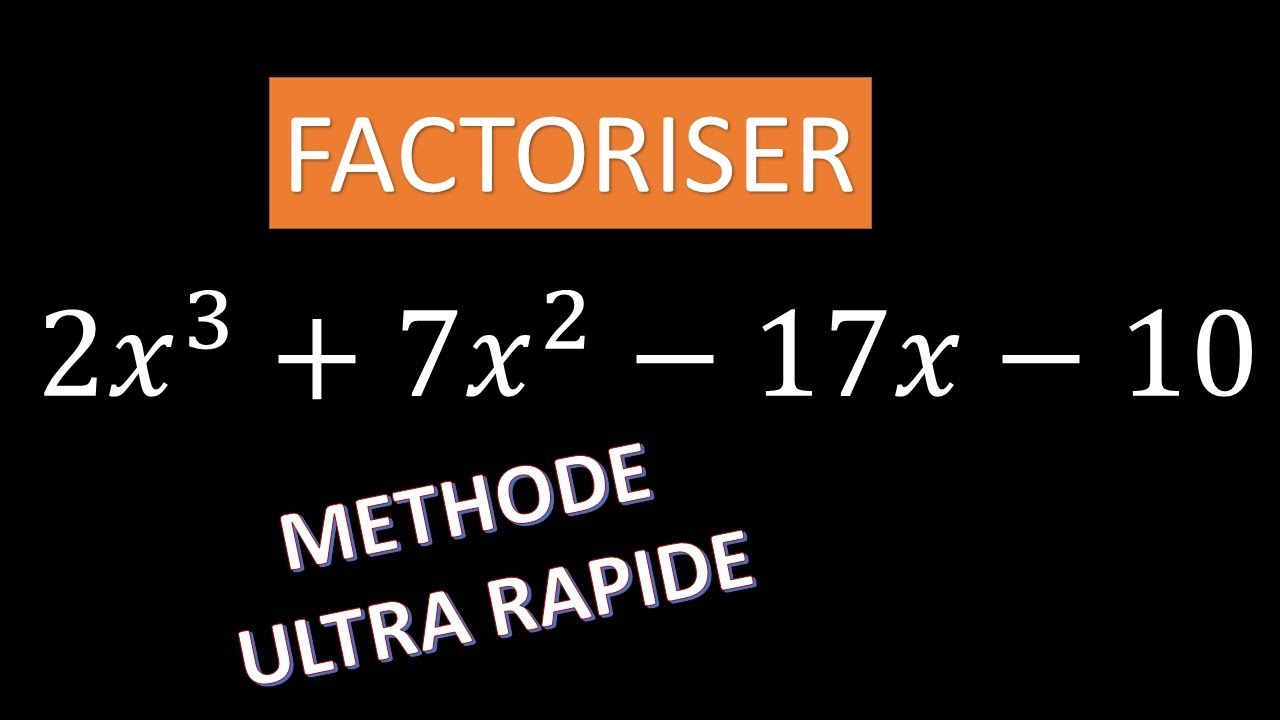factoriser un polynôme de troisième degré