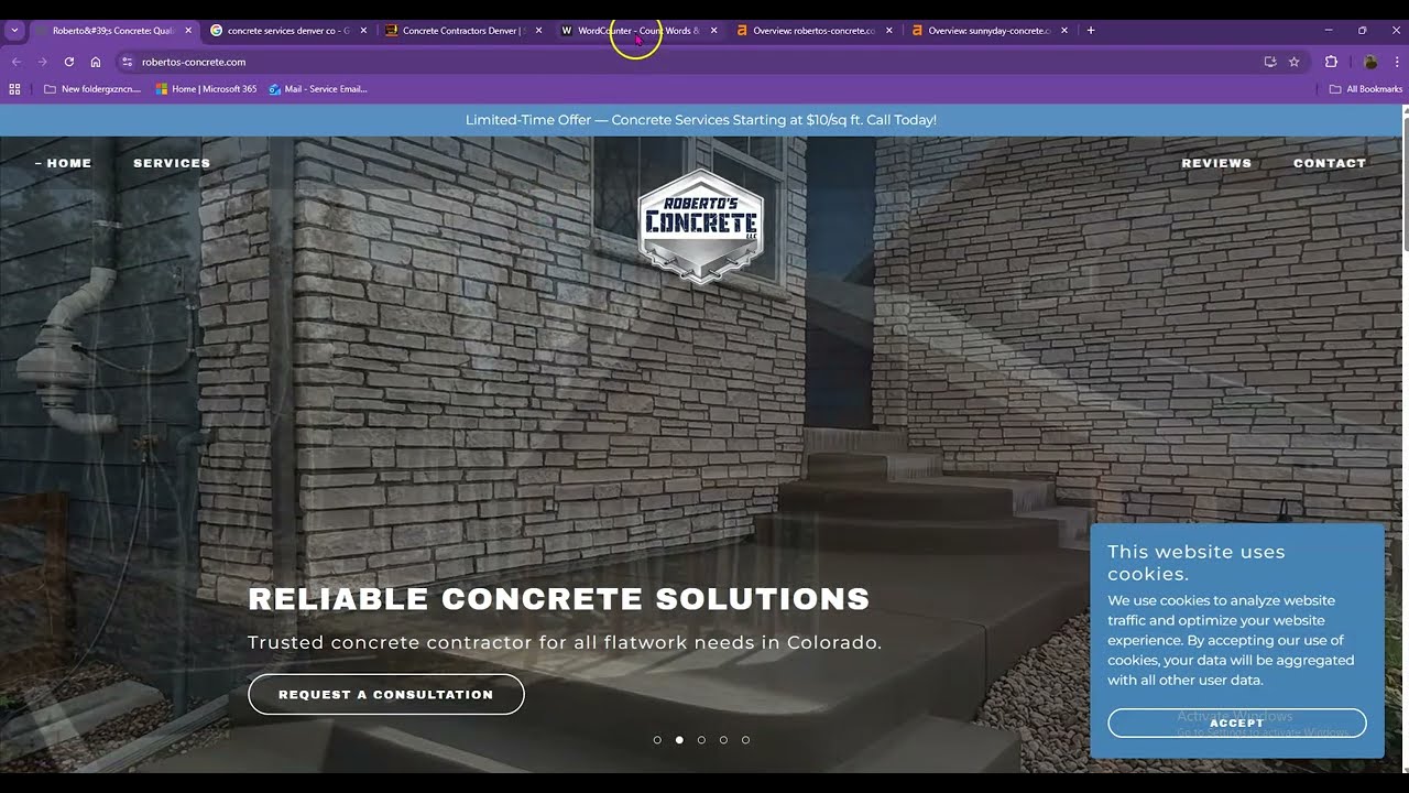 Website Analysis Video for Roberto's Concrete
