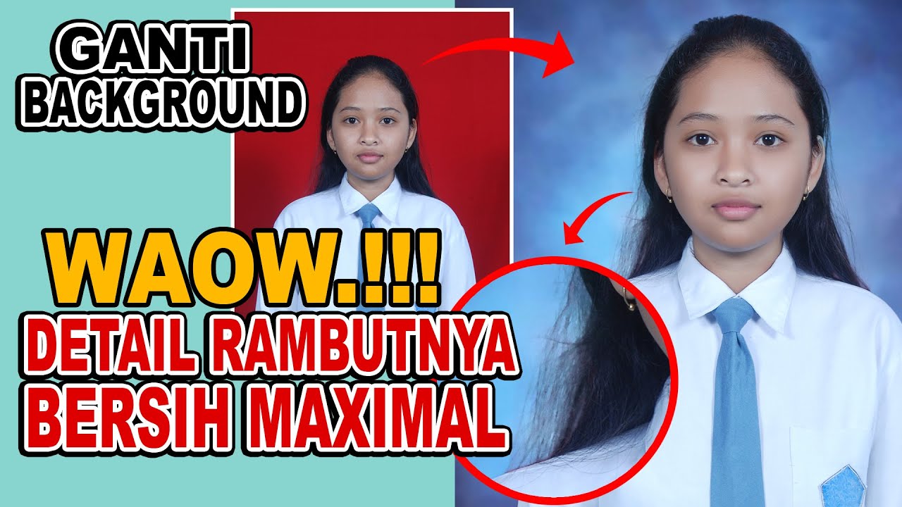 PHOTOSHOP TUTORIAL | GANTI BACKGROUND FOTO : CARA MENGHAPUS BACKGROUND FOTO PADA AREA RAMBUT