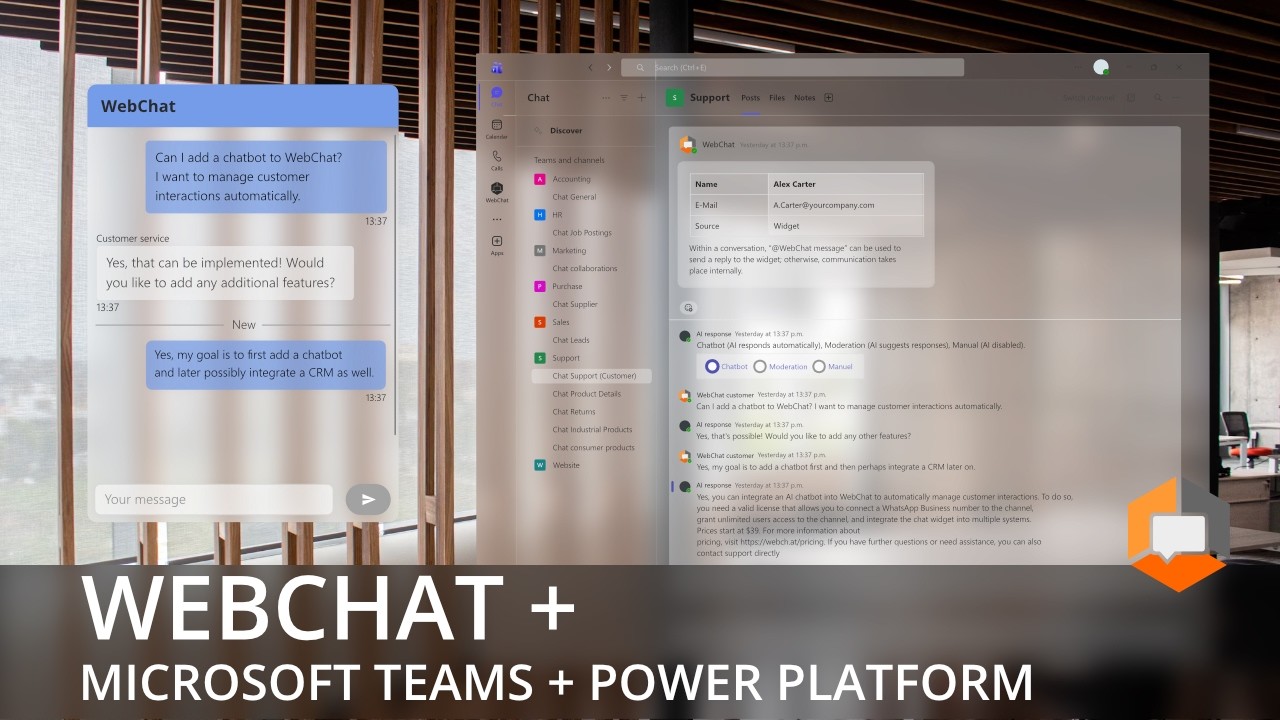 WebChat + Microsoft Teams + Power Platform