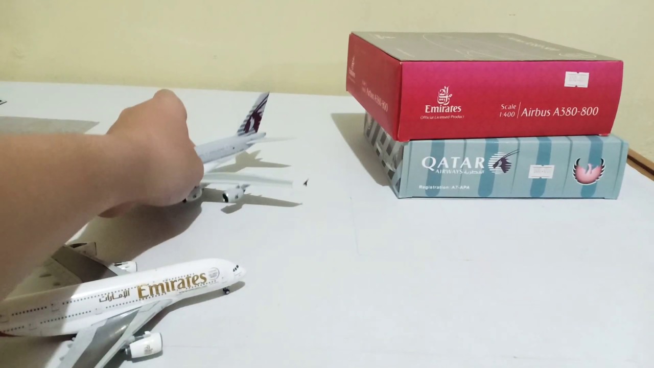Review Diecast Pesawat A380 Antara Gemini Jets dan Phoenix skala 1:400
