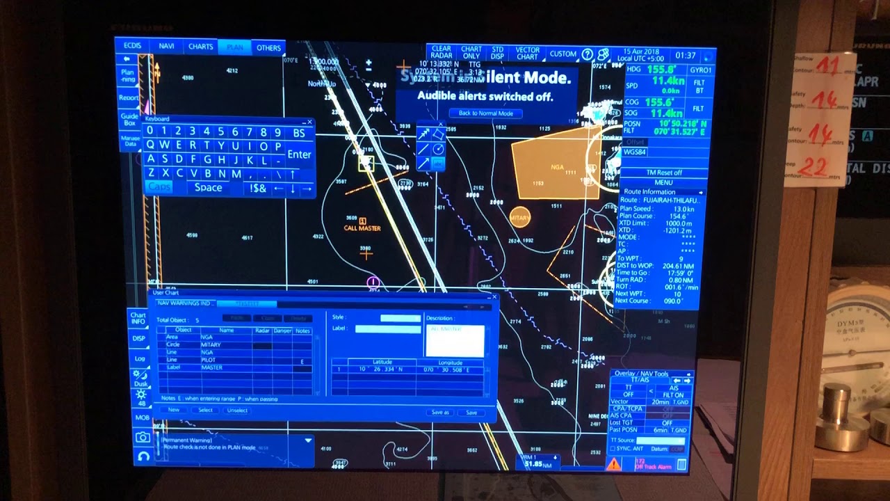 FURUNO ECDIS FMD 3200 — создание пользовательских карт, добавление заметок и т. д. от Piyushan