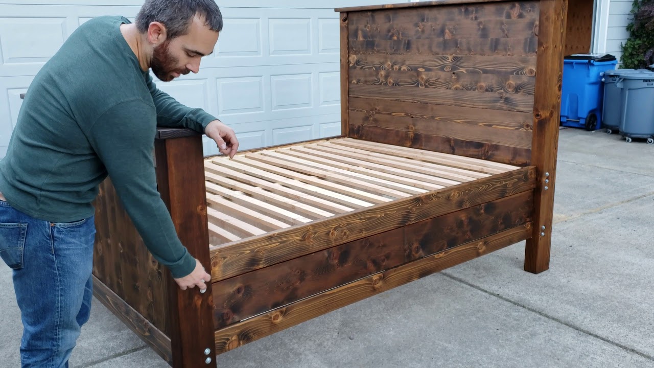 Hidden gun storage bed
