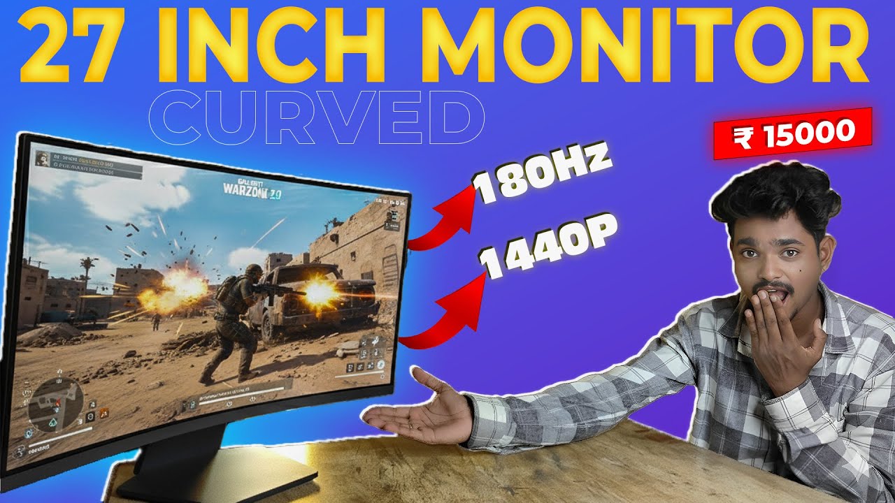 “27″ 1440p QHD 180Hz Gaming Monitor Under ₹15,000 | LG Ultra Gear 27GS60QC Review & Unboxing”