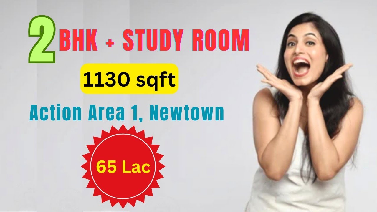Spacious 2bhk 1130 sqft with study room in prime location action area 1 Newtown Kolkata#2bhk  